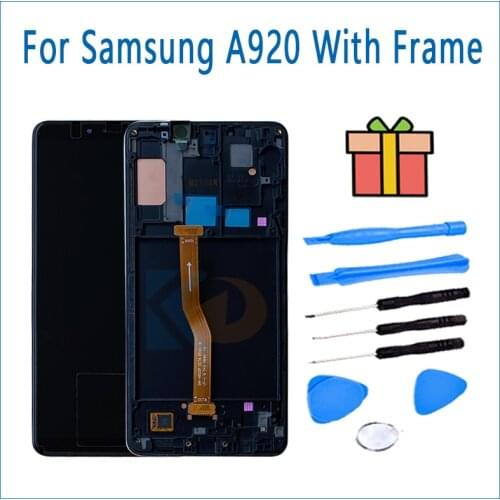 Wholesale LCD For Samsung Galaxy A9 2018 A920 SM-A920F LCD Display For Samsung A920 LCD Touch Screen With Frame