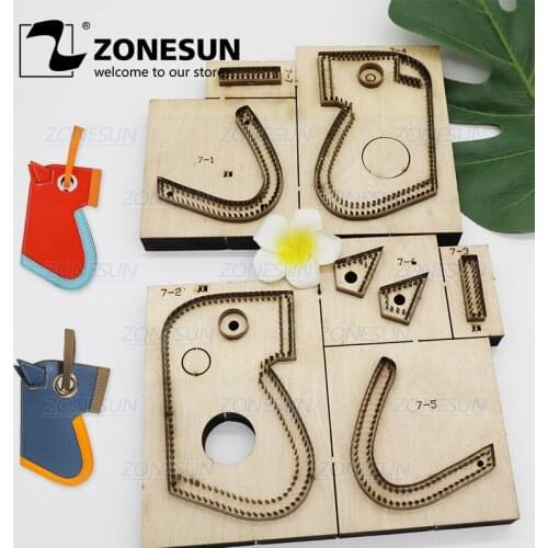 ZONESUN Custom Horse Leather Key Chain Die Cuts For Handmade Key Ring DIY Hang Decoration Cutting Clicker Die Steel Rule Die