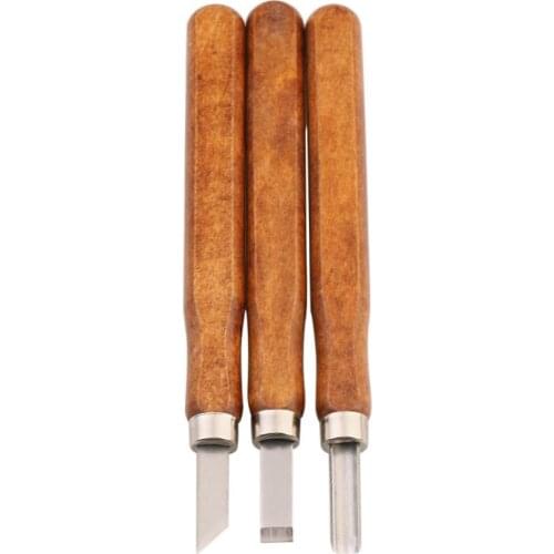 3 Pcs/set Wood Carving Tool Kit with Wooden Handle Multi-function Cutter Knife Tools for Carving Wood Hand Tool Set