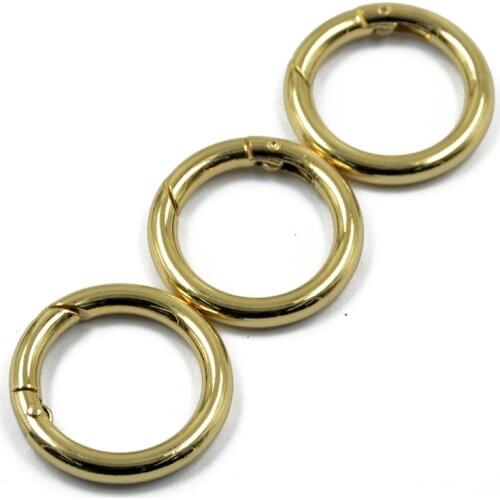 3pcs Round Carabiner Spring Snap Keyring Hooks Clips Outdoor Backpack Buckles