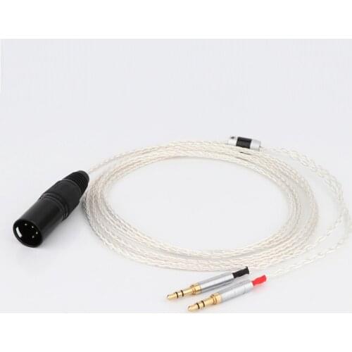 8 Core Headphone Earphone Cable XLR Balanced for Denon AH-D600 D7100 Hifiman Sundara Ananda HE1000se HE6se he400i he400se Arya