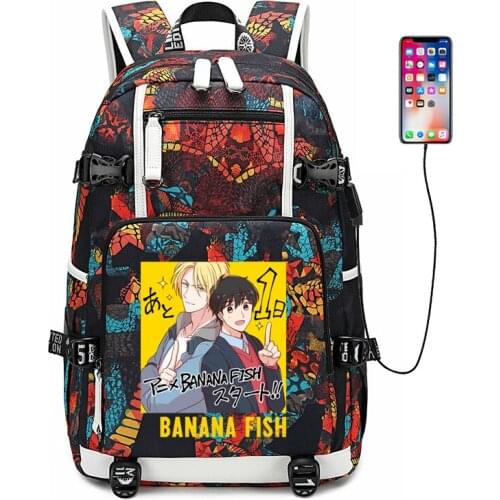 Animation Schoolbag Banana Fish Backpack 3D Print Bookbag for Women Men Bags School Bags For Teenage Girls Boys Laptop Bag