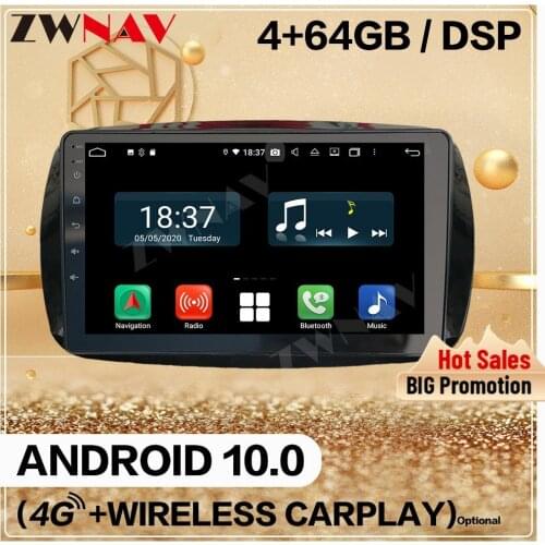 128GB 2 din For Benz smart 2016 Android 10.0 Screen Car Multimedia Player Car Video Audio Radio GPS Navi Head Unit Auto Stereo