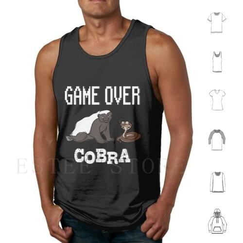 Game Over Snake Vs Honey Badger Tank Tops Vest Sleeveless Badger Eating Badger Honey Badger Honey Badger Fighting A Funny