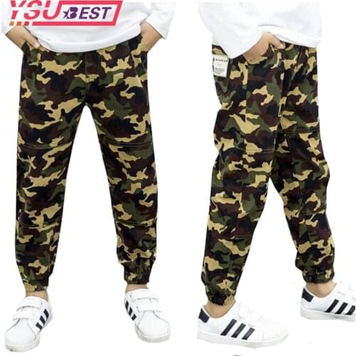 4-14Yrs Pants Teenage Boy Clothing Kids Camouflage Trousers Spring Autumn Kid Pants Boys Trousers Camo Pants Boys Military Pants