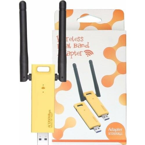 Dual Band 1200Mbps Wireless USB 3.0 Realtek Wifi Adapter 2.4G/5Ghz Network Card Dongle With Antennas for Desktop PC