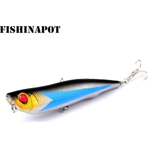FISHINAPOT 1PCS 10.5 cm 15.7g Big Popper Fishing Lures Pencil Wobblers Fishing Minnow Hard Bait with 4# Hooks Isca Bass Carp
