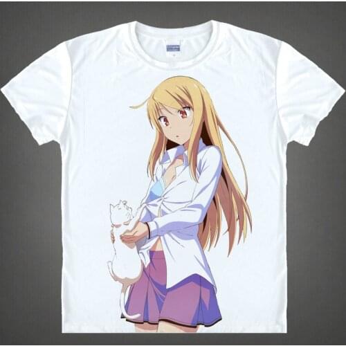Sakurasou T-shirts Pet kawaii Japanese Anime t shirt Manga Shirt Cute Cartoon shiina mashiro Cosplay shirts 37179321488 tee 541