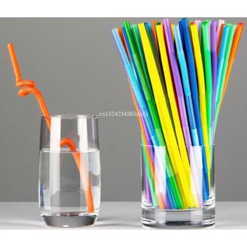 5000pcs Flexible Plastic Bendy Drink Straws Party Disposable Drinking Straws Wedding Decoration Event Supplies Mixed Colors