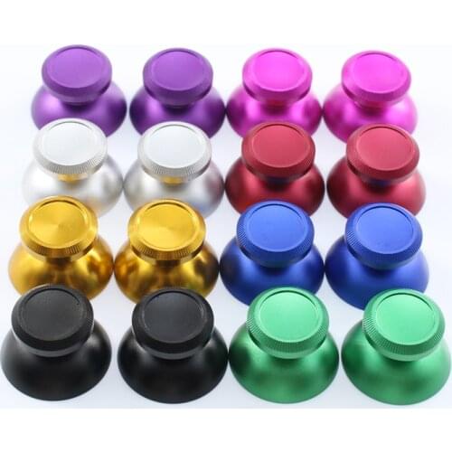 JCD [50Pair=100PCS] For PS4 Controller Dualshock 4 Aluminum Metal Controller Metal Joystick Cap Replacement