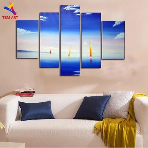 Ship to the World Seascape Canvas Oil Painting ,100% Handmade Modern Abstract Wall Art Painting Home Decoration Gift TH020