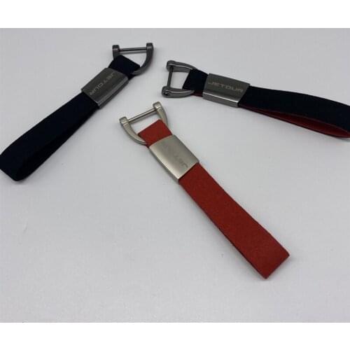 Leather Keychain Luxury Key Ring Auto Keyholder Car Trinket Keychains for JETOUR X70 X90 X95 Car Accessories