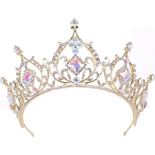 LAN PALACE new Western Wedding Fashion Headdress For Bride crown Hair Jewelry Accessories queen Diadem Tiaras free shipping