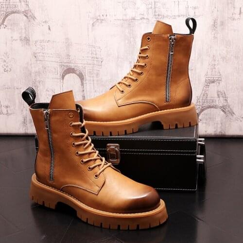 Fashion Mens Autumn Shoes Warm Winter Men Boots With Fur Soft soft Leather Mens Snow Boots