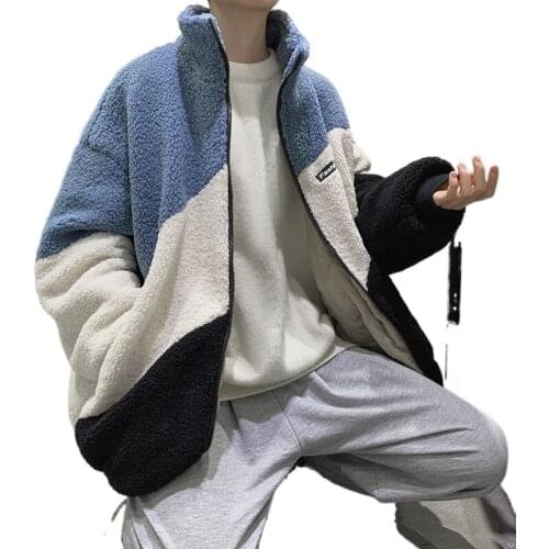 Spring and autumn cashmere jacket mens trend Korean version of loose-fitting cardigan jacket male trend couple top