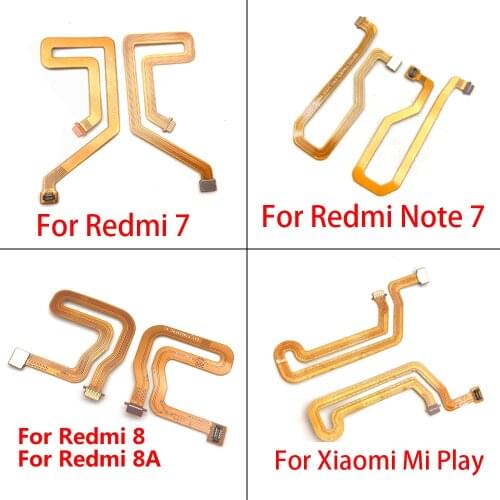 New Fingerprint Sensor Scanner Touch ID Connect Motherboard home button Flex Cable For Redmi 7 8 8A Note 7 / For Xiaomi Mi Play