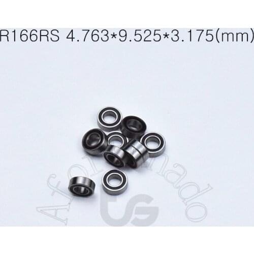 R166RS 4.763*9.525*3.175(mm) 10pieces R166 bearing rubber sealed free shipping ABEC-5 chrome steel bearings hardware