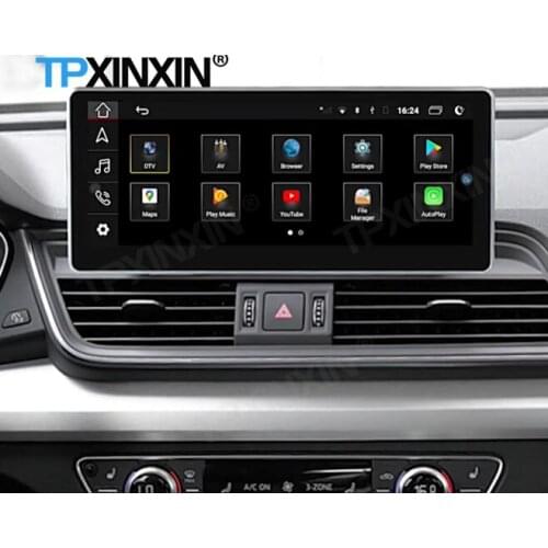 1 DIN 128G Carplay Radio Receiver Android Multimedia For Audi Q5 2017 2018 2019 2020 Car Audio Stereo GPS Video Player Head Unit
