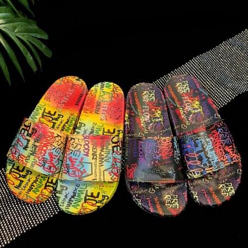 JALANJALKI Fashion Women Slippers Mulit Colors Thick Sole Outdoor Women Slides Non-slip Novelty Ladies Sandals PVC Femal Shoes