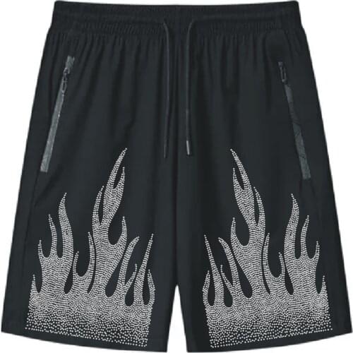 Rhinestone Transfer Patterns Pants Iron On Rhinestone Flame Rhinestone Applique Patch Custom Crystal Stickers Strass Decoration