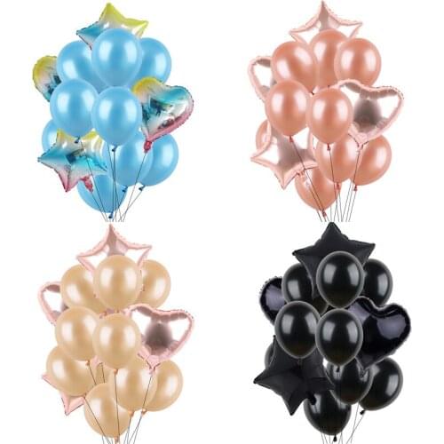 Heart Star Foil Balloons Wedding Party Decoration Kid Children Girl Boy Birthday Globos ballons