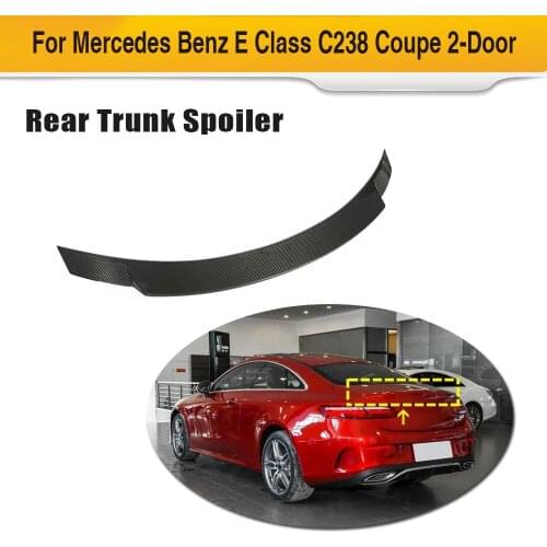 Car Rear Spoiler Wing For Mercedes-Benz E Class C238 Coupe 2017 - 2019 Real Carbon Fiber Rear Trunk Boot Lip Spoiler Wing