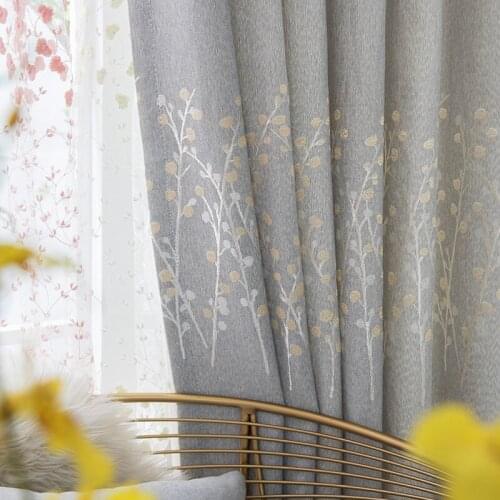 Bamboo Cotton Jacquard Blackout Curtains for Living Room Bedroom Wholesale Curtains Blackout Curtains for The Bedroom