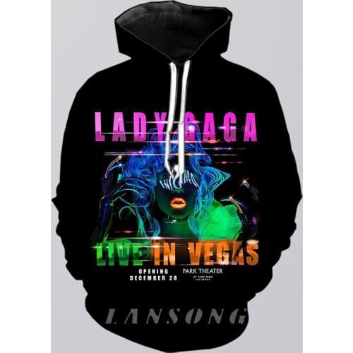 Good Quality Lady Gaga Hoodie 3d Print Sweatshirt Funny Casual Shorts Fashion Streetwear Hip Hop Pants Jacket Clothes Men