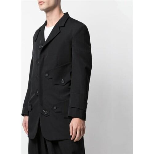 S-6XL!!2020 The spring and autumn black European and American plus-size suits men casual loose-fitting suit with a thin coat