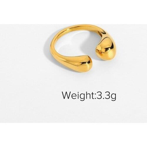 1pc Gold Plated Stainless Steel Chunky Rings For Women Creative Adjustable Cross Open Rings Jewelry New Trendy for women