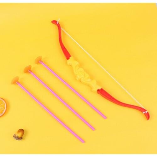 1 Set Kids Shooting Outdoor Sports Bow Arrow Set Plastic Toy for Children Outdoor Toys