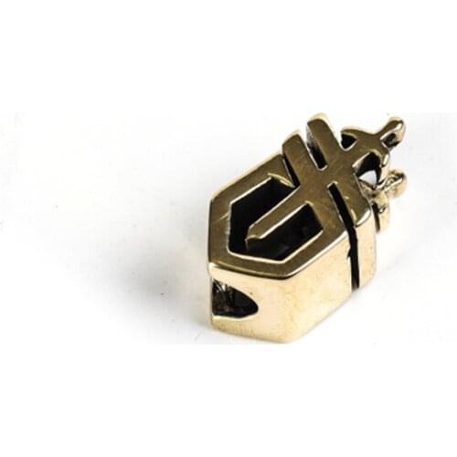 1PC Brass Knife Beads Knife Lanyard Pendant DIY Accessories Gebo Bead CNC Crafts Outdoor EDC Pocket Tool