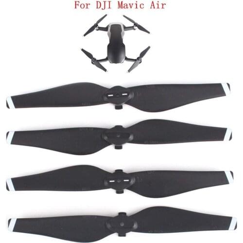 2 Pairs Quick Release Propellers CCW/CW Props Blades for DJI Mavic Air Drone Accessories (Black+White Stripes)