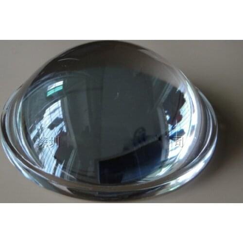 2PCS 74mm Focal Length 65mm Plano LED Convex Optical Glass Lens Height 25mm DIY Condensing Lens