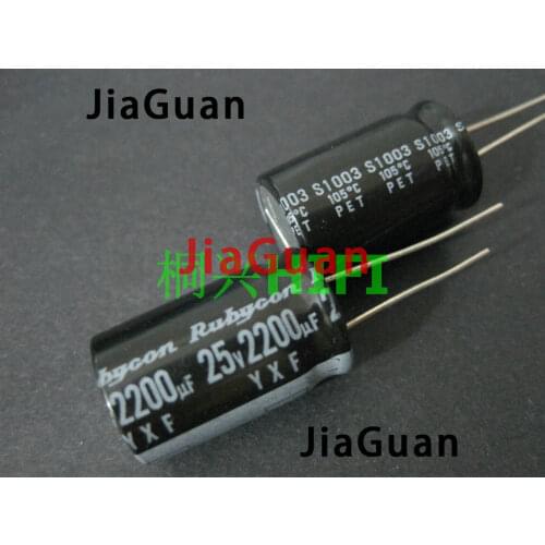 20PCS RUBYCON YXF 25V2200UF 16x25MM electrolytic capacitor 2200uf 25v yxf 2200uF/25V high frequency low resistance long life