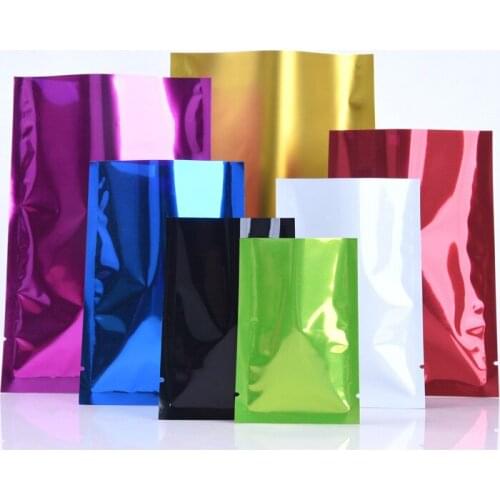 3000pcs/lot Aluminum Foil Bag Pouch Small Mylar Bag Vacuum Bags For Food Storage Flat Bags 7 Colors Factory wholesale