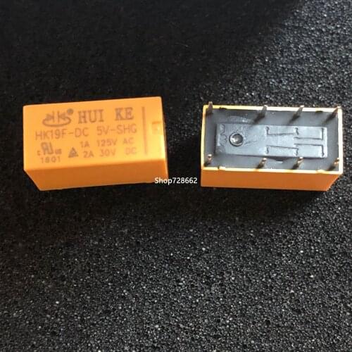 5 stücke Coil DPDT 8 Pin ÖFFNER Mini Leistungsrelais PCB Typ HUI KE HK19F HK19F-DC5V-SHG HK19F-DC12V-SHG HK19F-DC24V-SHG