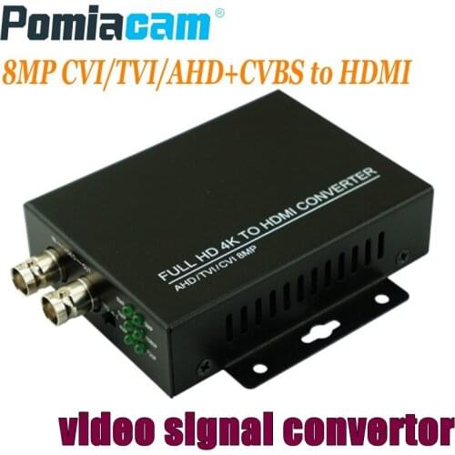 5pcs/lot Full HD 4K Video Signal Convertor HDC-ADH,CVI/TVI/AHD+CVBS to HDMI Converter, 8MP AHD/TVI/CVI+CVBS to HDMI/BNC loop out