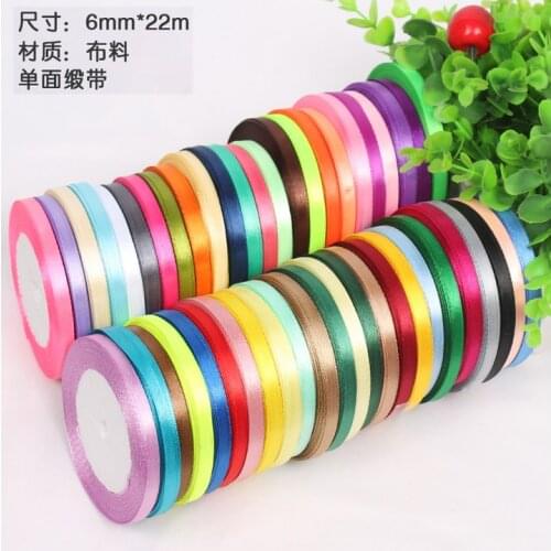 6MM Multicolor selection Pretty Silk Satin Ribbon Wedding Party Decoration Invitation Card Gift Wrapping Scrapbooking Supplies