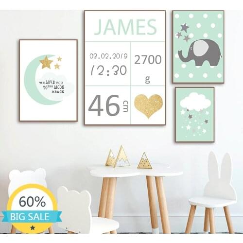 DIY 5D Diamond Painting Cross Stitch Kits Mosaic Embroidery Full Square Drill Custom Name Cloud Moon Painting Home Decor