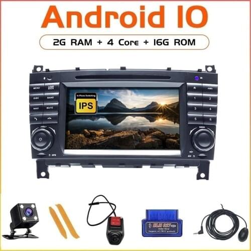 ZLTOOPAI Android 10 Auto Radio For Mercedes Benz W203 W209 W219 A160 C180 C200 CANBUS 2 Din Car Multimedia Player GPS DVD Radio