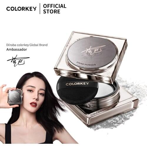 COLORKEY Face Loose Powder Matte Brighten Pressed Powder Sweat Proof Oil Control Makeup Foundation Finish Setting Skin Cosmetics