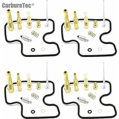 For Honda CB400 SUPER FOUR CB400SF NC30 1992 - 1999 Carburetor Rebuild Repair Kit Chamber Gasket Seal Float Valve Needle 4 Sets