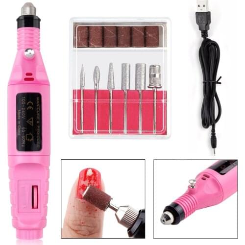 Electric Nail Drill Machine Manicure Set Pedicure Gel Remover Kit Strong Nail Drill Tools Polishing Sanding Bands Nail Art Tools