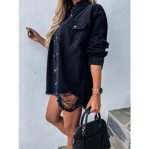 FANAN Womens Denim Shirts