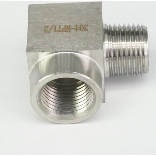 1/2" NPT Female To Male Elbow Pipe Fitting 304 Stainless Steel Water Gas Oil