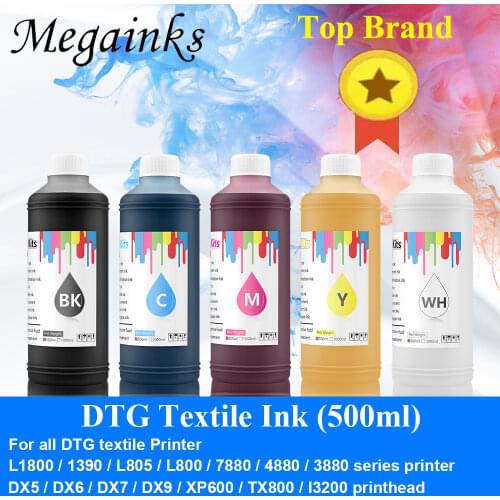 Megainks 5colors set 500ml per bottle Digital Textile Ink for Epson Sure color F2000 F2100 F2130 F2140 F2150 F2160 printer