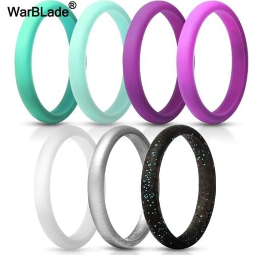 2018 New 2.7mm Hypoallergenic Crossfit Flexible Sports Silicone Finger Ring Food Grade FDA Silicone Ring For Women Wedding Rings