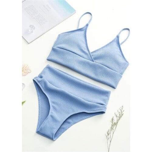 Suit Beachwear Biquini Two Piece Sexy ribbed swimwear women push up bikini set swimsuit 2021 bathing suit Swimming Biquini