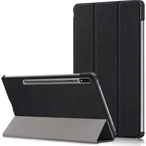20CB Magnetic Trifold Solid Case Leather Cover for Tab A7 S7 T870 T875 with Auto Wake/Sleep Function Slim Fit Smart Covers